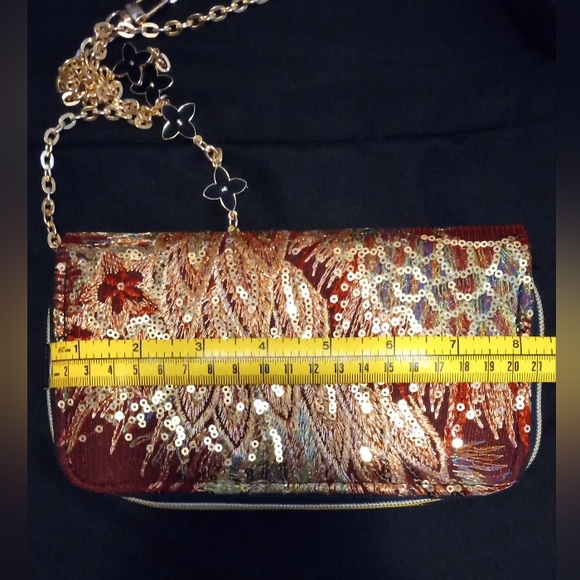 🌞Red Jeweled Crossbody/Clutch/Wallet - Picture 12 of 16